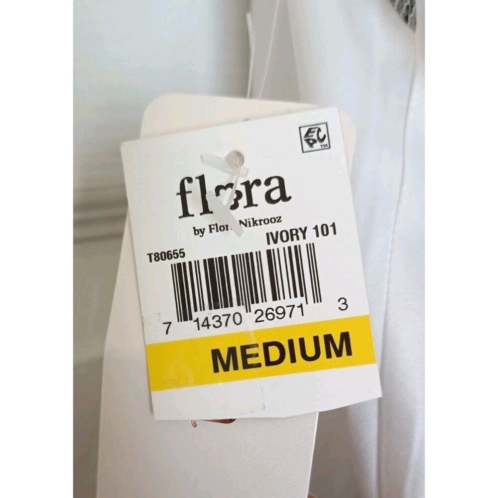 Flora Nikrooz Satin Chemise Lace Nightgown Medium Ivory - Picture 4 of 6